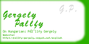 gergely pallfy business card